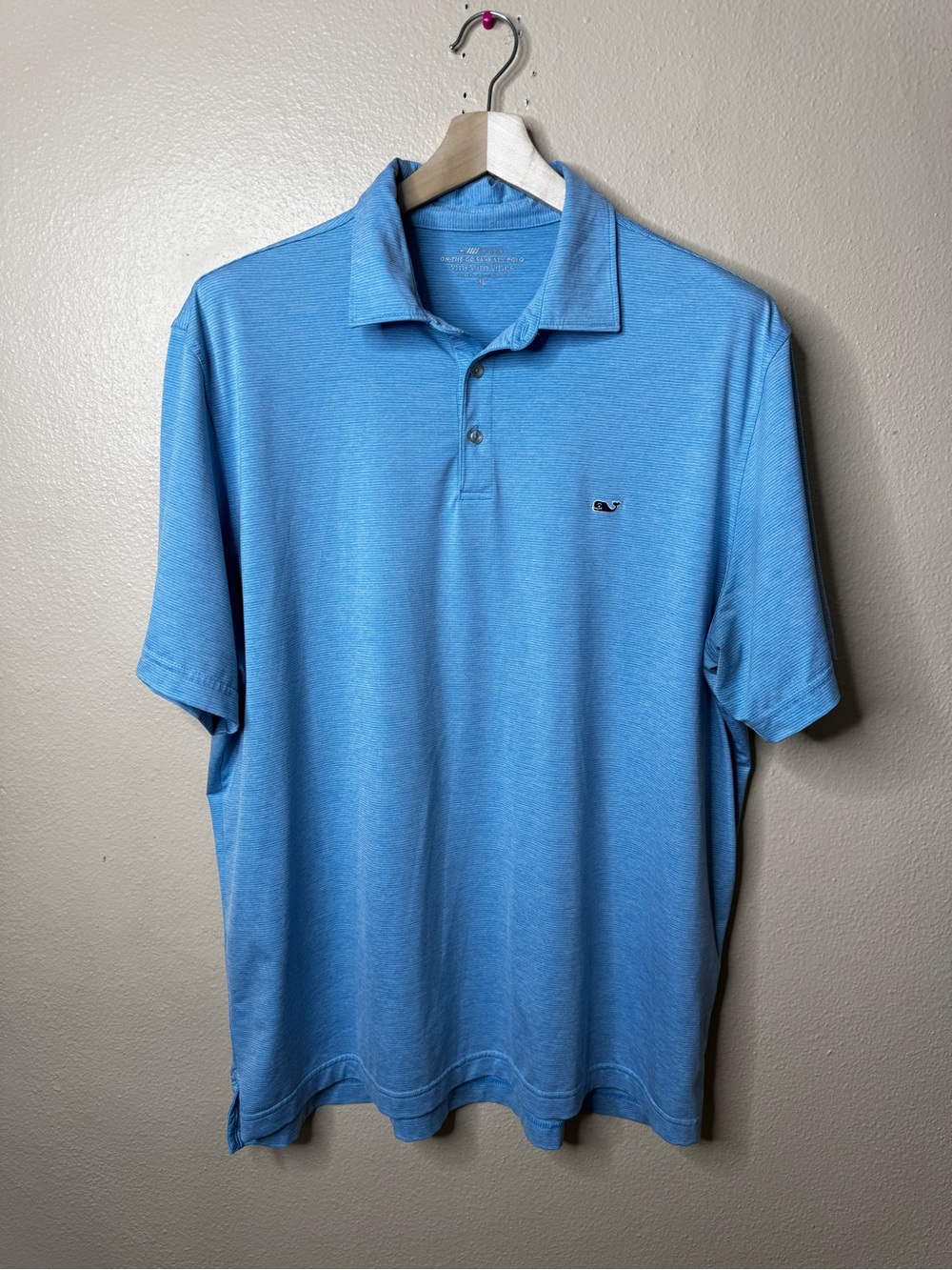 Vineyard Vines Men’s XL Blue OTG On-The-Go Sankaty Performance Golf Polo Shirt